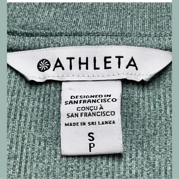 ATHLETA Uptempo Ribbed Henley Top in Light Green! - Picture 6 of 7